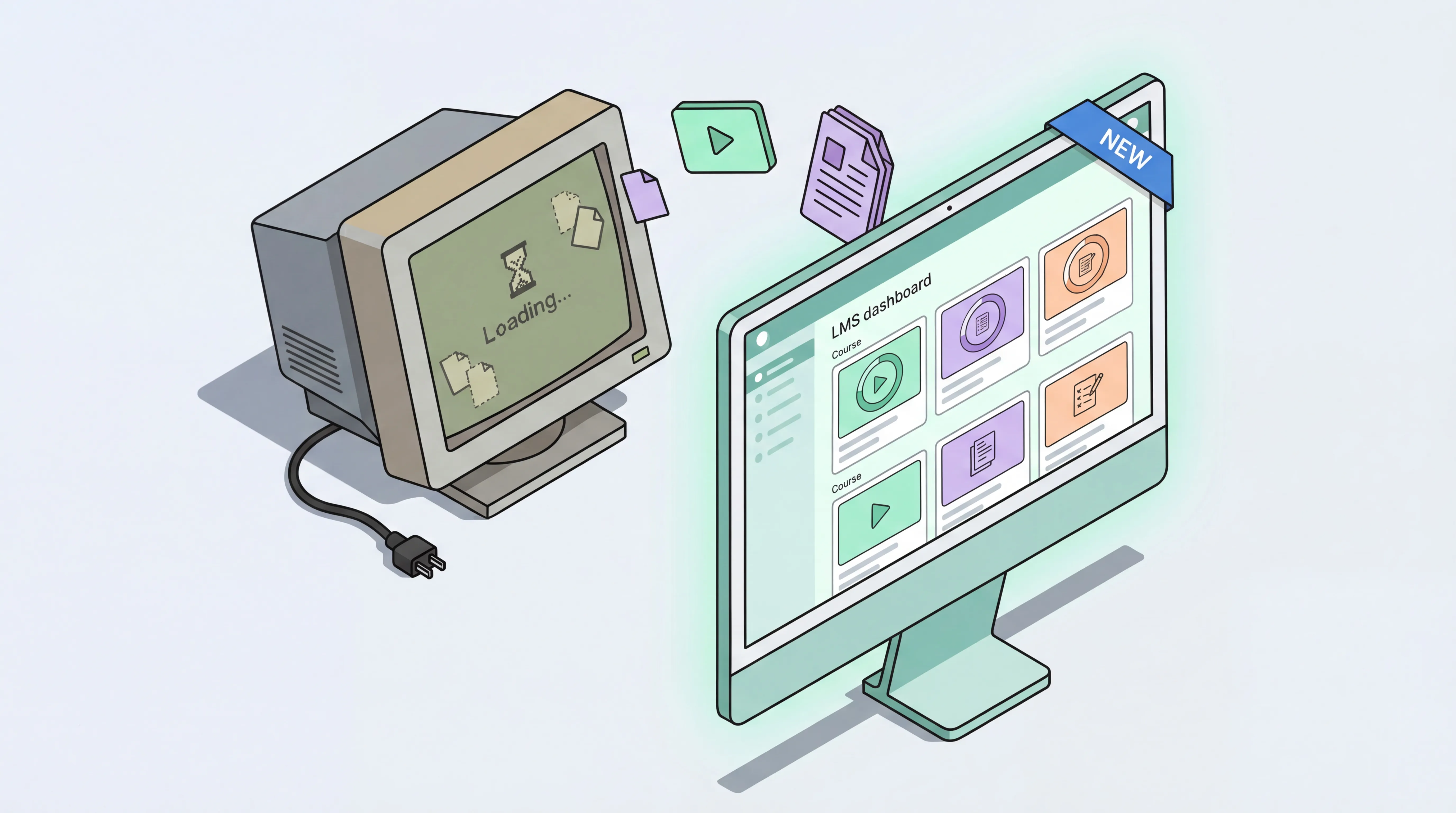 Screenshot of learning management system dashboard showing course completion metrics